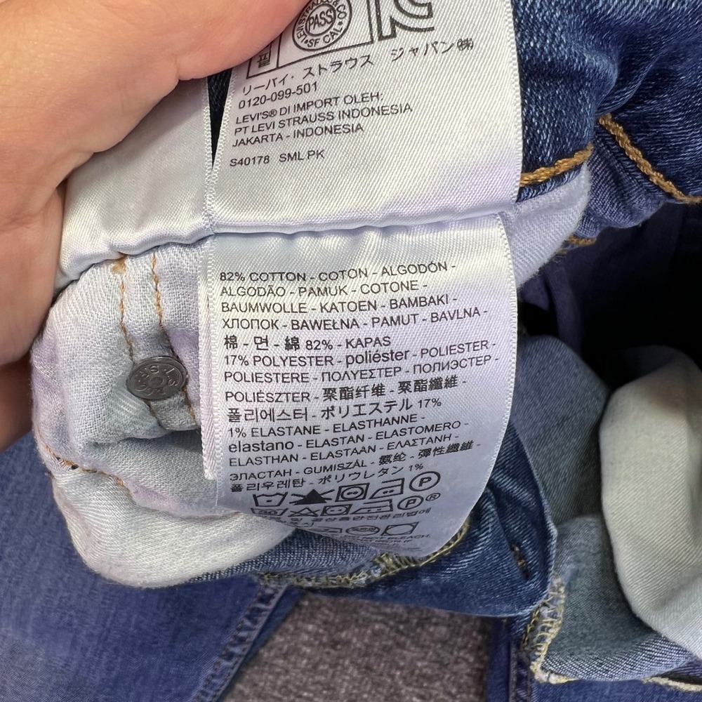 Levis 502 Jeans Mens 32x28 Blue Regular Taper Casual Stretch Denim Medium Wash - Picture 14 of 16